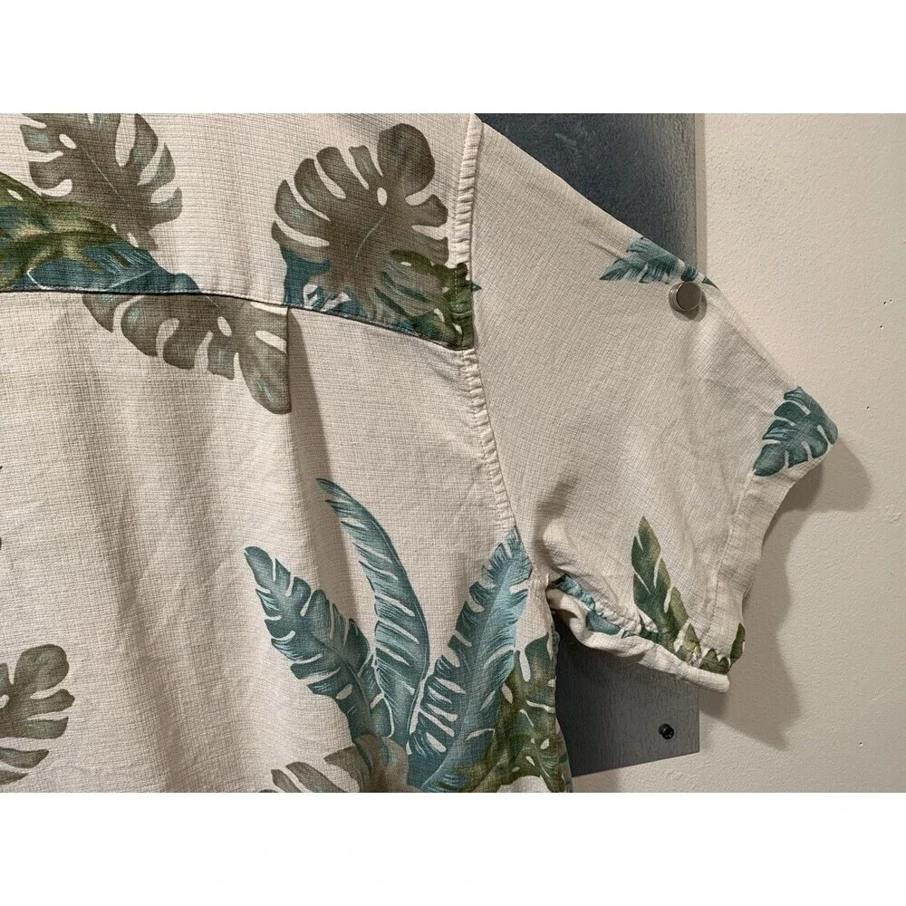 Island Shores Hawaiian Shirt Mens Large 100% Washable Silk Button Up Large - Picture 15 of 16